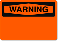 osha warning sign aluminum custom blank stick vinyl